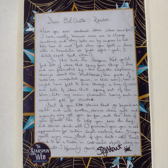 SIGNED OwlCrate Edition The Starspun Web by Sinéad O’Hart Hardcover - Picture 3 of 5